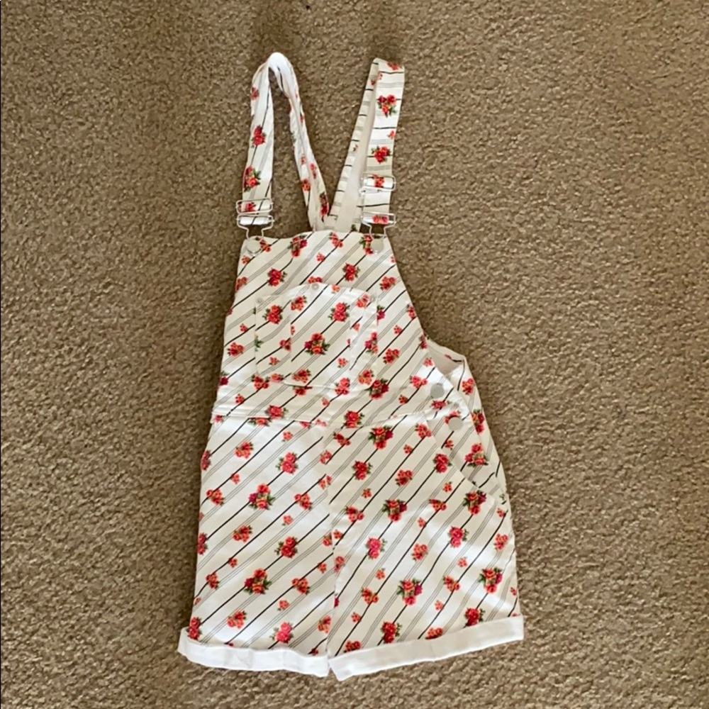 Forever 21 Rose Overalls